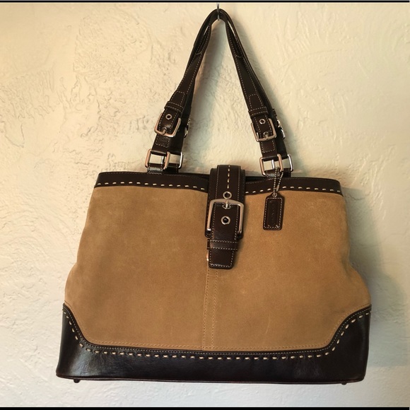 Coach Suede Handbag - Picture 1 of 15